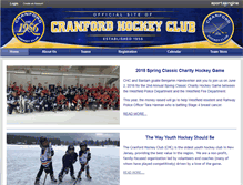 Tablet Screenshot of cranfordhockeyclub.com